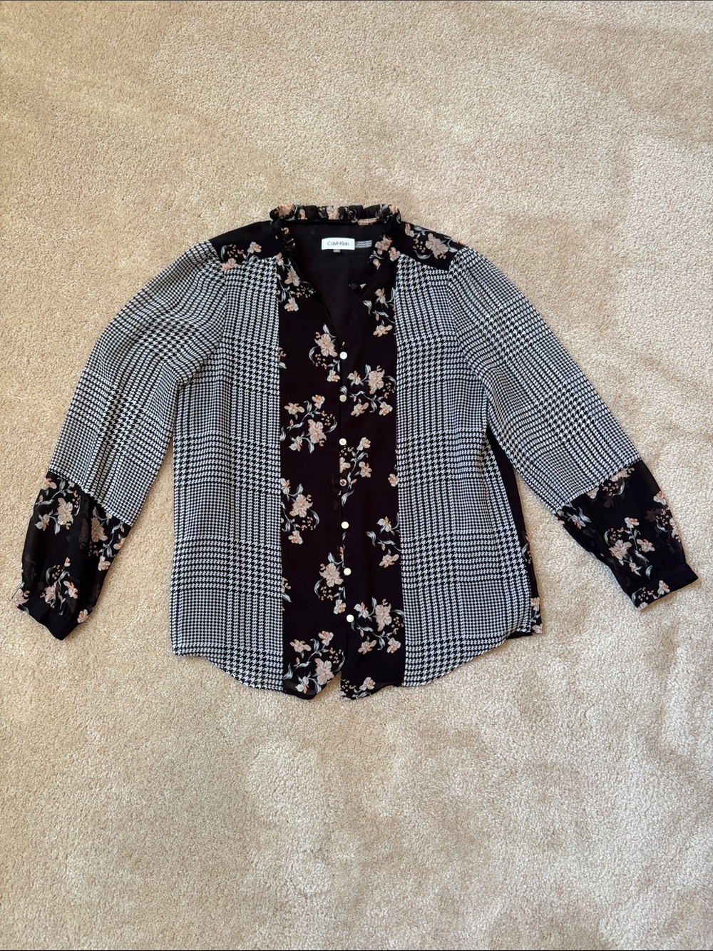 Calvin Klein long sleeve blouse size M